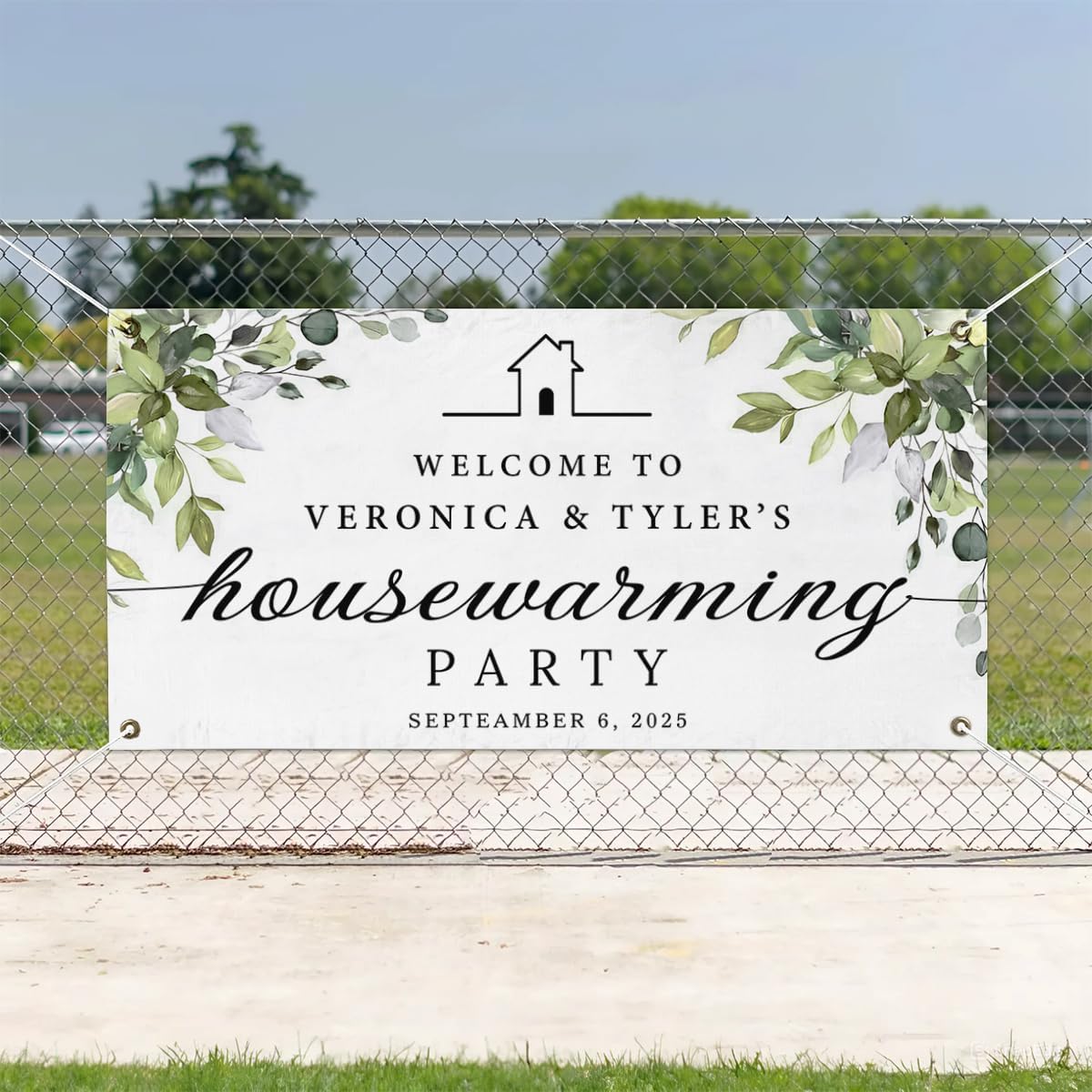 Personalized Housewarming Party Welcome Banner Decorations Double Sided Printing And Various Sizes #9