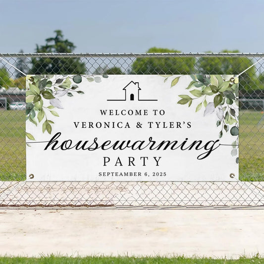 Personalized Housewarming Party Welcome Banner Decorations Double Sided Printing And Various Sizes #9
