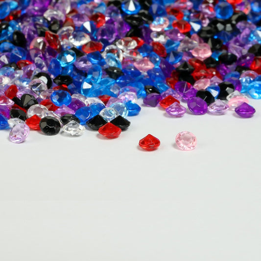 ZKC 10mm 1000PCS Crystal Acrylic Diamond Vase Fillers Beads for Wedding Centerpiece Table Scatter Shower Party Vase Beads Decorations(Mix)