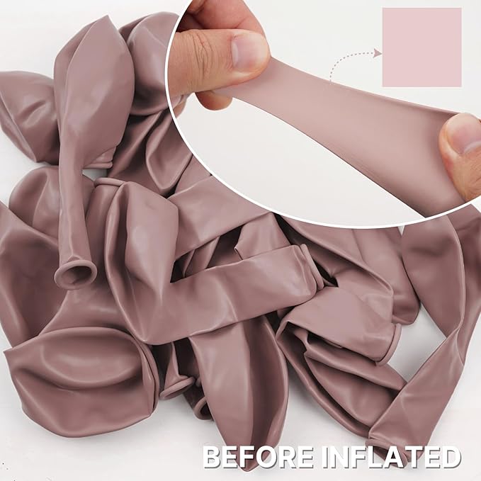 PartyWoo Dusty Pink Balloons 140pcs Different Sizes of 18 12 10 5 Inch Boho Blush Lilac Pink Latex Balloons for Birthday Baby Shower Graduation Anniversary Bachelorette Party Decorations Pink-F54