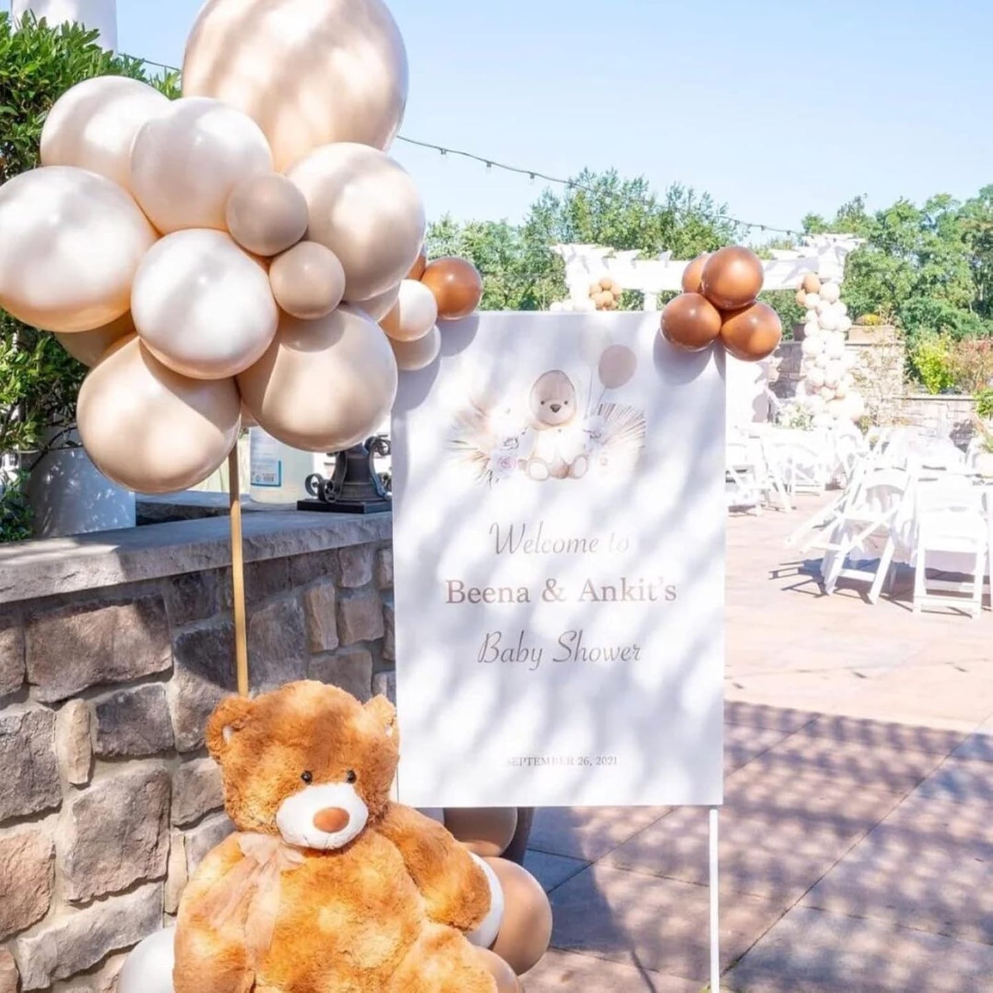 100pcs Sand White Balloons 18 inch +12 inch +10 inch +5 inch Party Nude White Balloon Birthday Balloons Baby Shower Decorations Wedding bulk