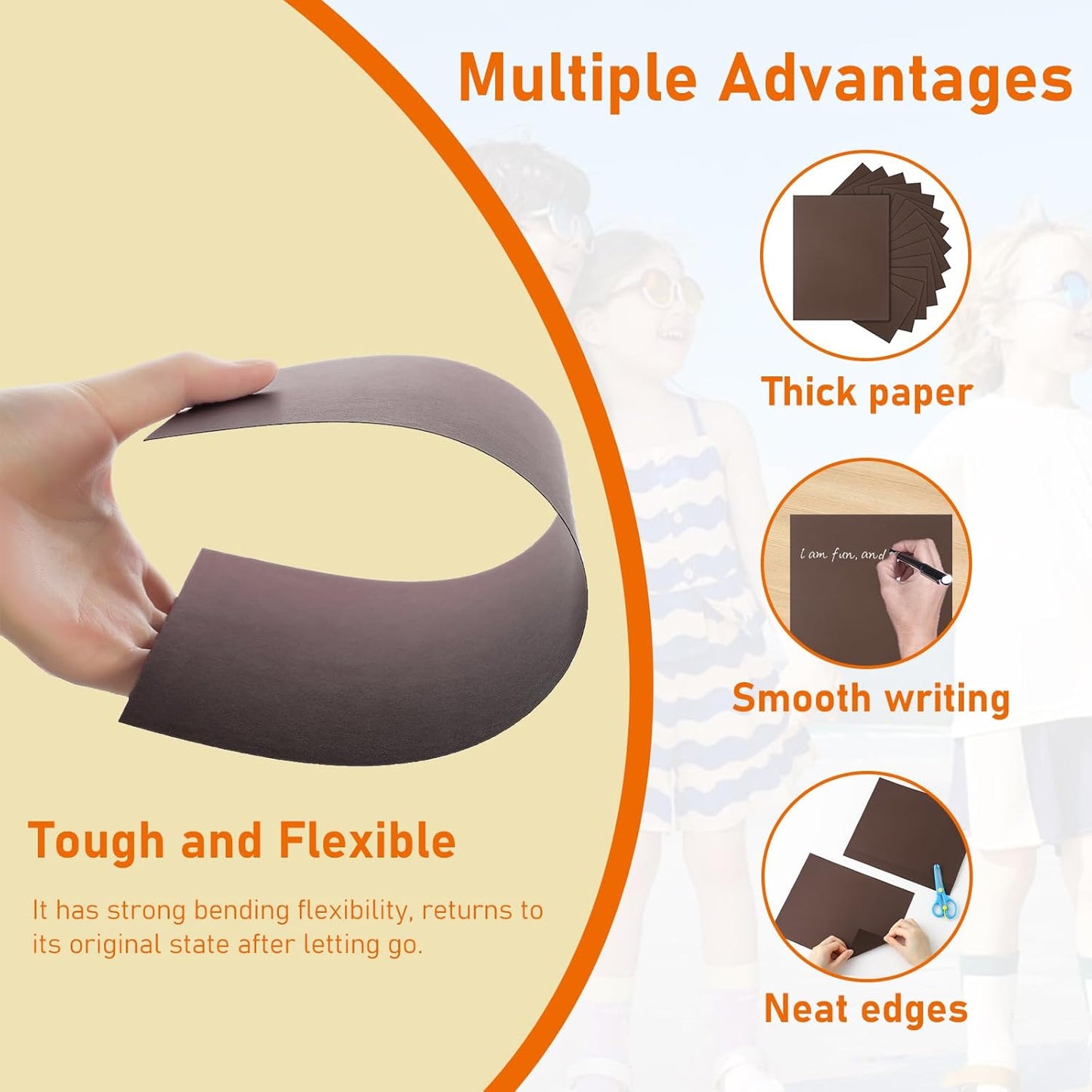 32 Sheets Coffee Cardstock 8.5 x 11 Printer Paper, 80lb Premium Dark Brown Paper Card Stock for DIY Card Making, Greeting Cards, Wedding Invitations, Scrapbooking