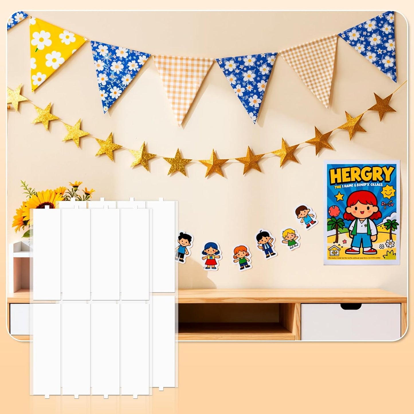 66 Pcs Practical Combo Nano Gel Tape Set - 42 Round Dots & 24 Strips (1.18” Wide) for Multi-Purpose Hanging & Mounting Double Sided Tape Mounting Putty - Poster Decoration Picture Hanging Crafting