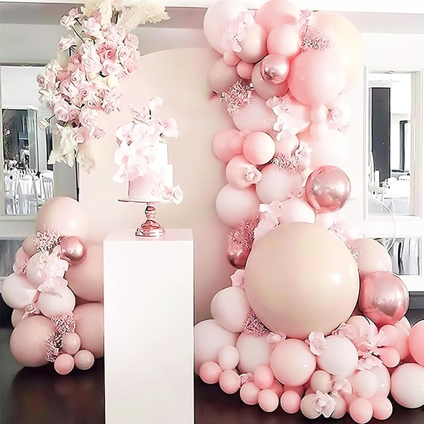 PartyWoo Light Pink Balloons 100 pcs 12 Inch Pastel Baby Pale Blush Pink Latex Balloons for Graduation Wedding Baby Shower Gender Reveal Princess Bachelorette Birthday Party Decorations Pink-Q01