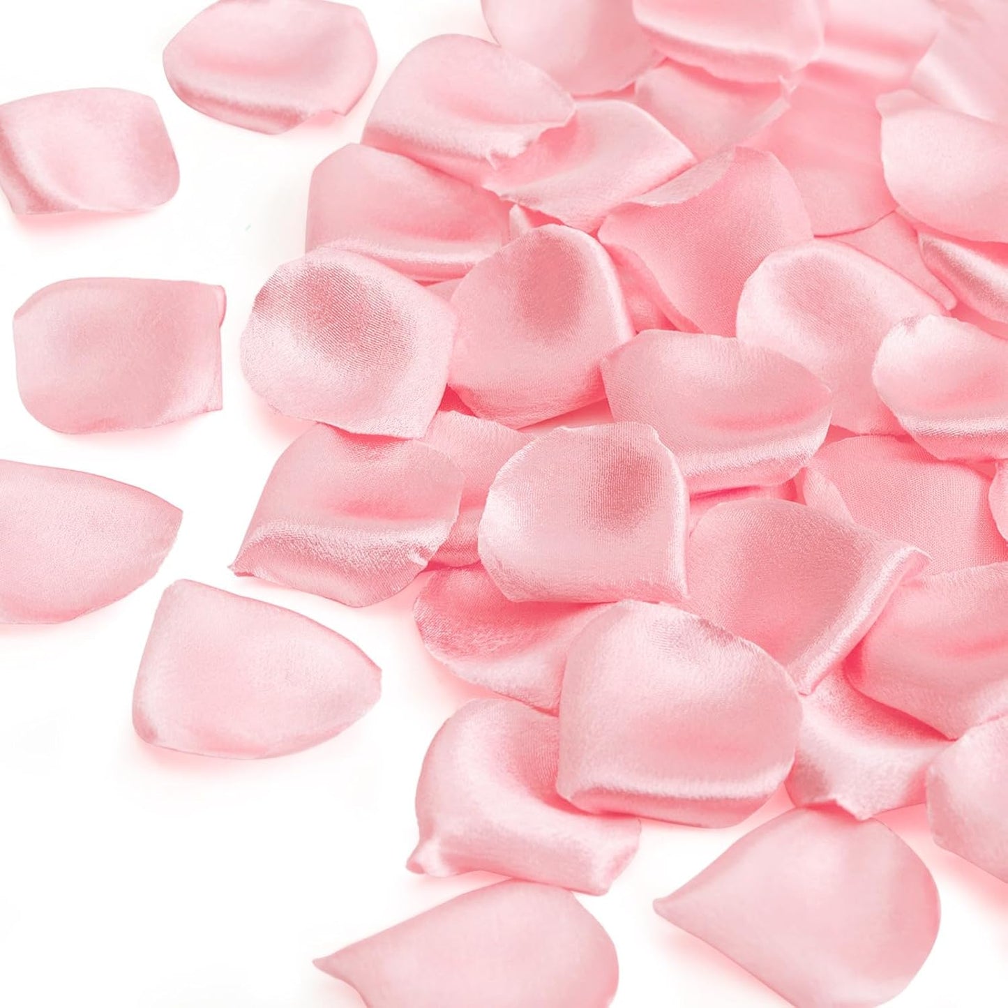 TINGE TIME 300pcs Silk Rose Petals Blush Pink Heart Flower Petals for Wedding Flower Girl Basket Aisle Scatter Dinner Table Centerpieces Party Confetti Bridal Shower Romantic Night Decoration