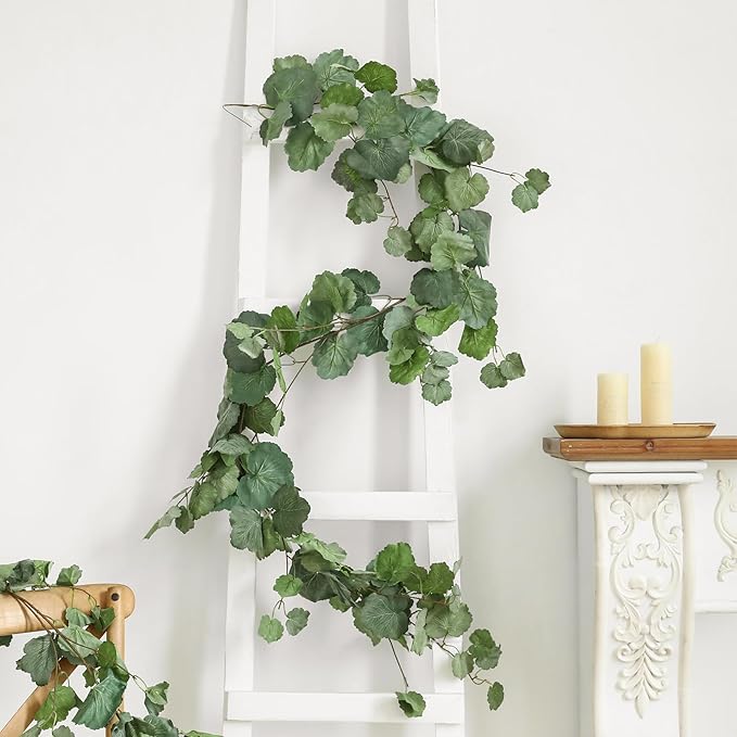 3 Strands Odorless Begonia Artificial Vines, 6FT Silk Ivy Garland, Fake Greenery Hanging Plants, Decoration for Party, Wedding, Room, Office