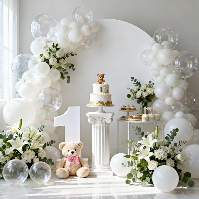 Clear Balloons 100 Pack 12 Inch Latex Transparent Balloons for Baby Shower Christmas Graduation Wedding Anniversary Engagement Bridal Shower Birthday Bubble Party Decorations