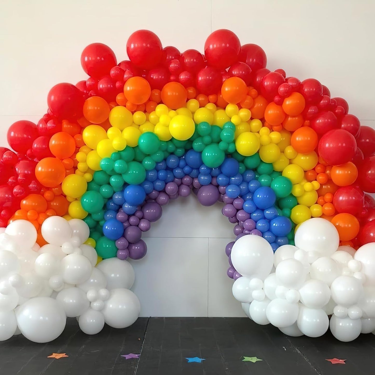 PartyWoo Rainbow Balloon Arch Kit Garland 100 pcs Different Sizes of 36 18 12 10 5 Inch Multicolor Latex Colorful Balloons Assorted Primary Colors for Graduation Baby Shower Birthday Party Decorations