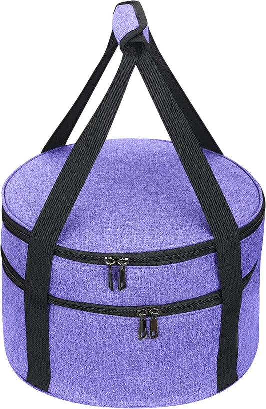 Insulated Double Decker Casserole Carrier - Hot & Cold Food, Pie & Salad Bowl Holder - Perfect for Parties & Picnics