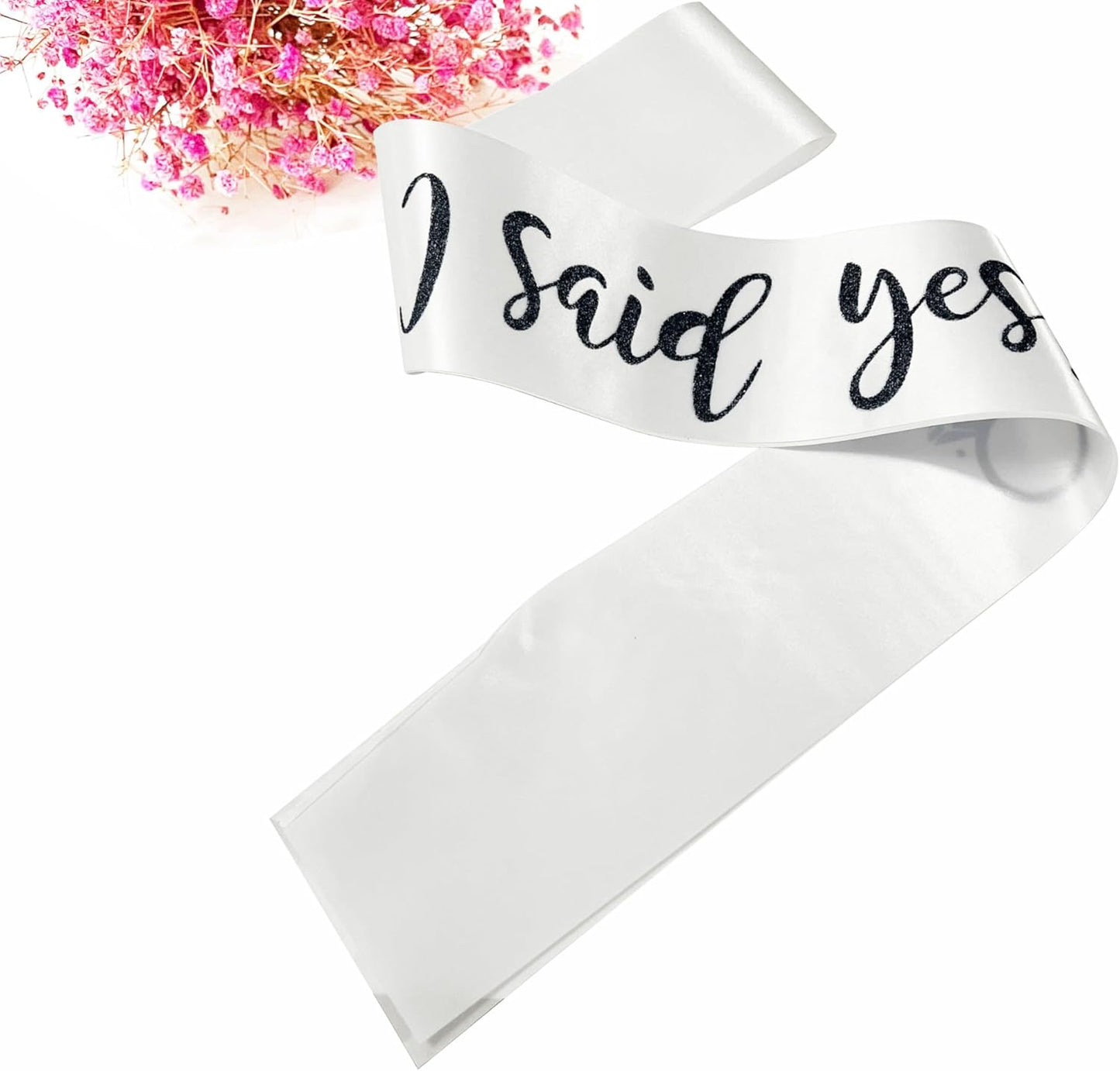 I Said Yes Sash,Future Mrs Sash Engagement Party SashBachelorette Party Sashes, Bridal Shower Sash for Bride to Be,Black