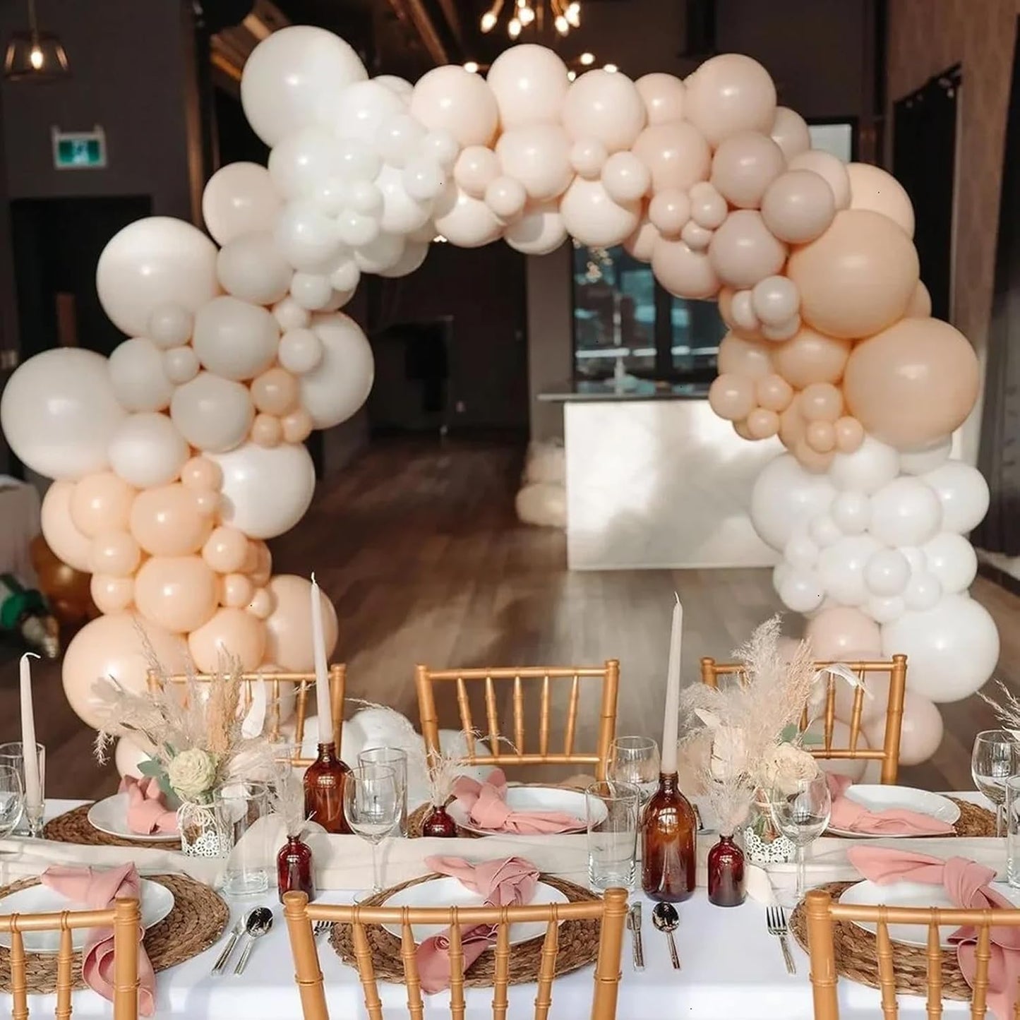 105pcs Blush Balloons 12inch Party Latex Balloons for Boys Girls Birthday Baby Shower Gender Reveal Wedding Sunflower Party Decorations