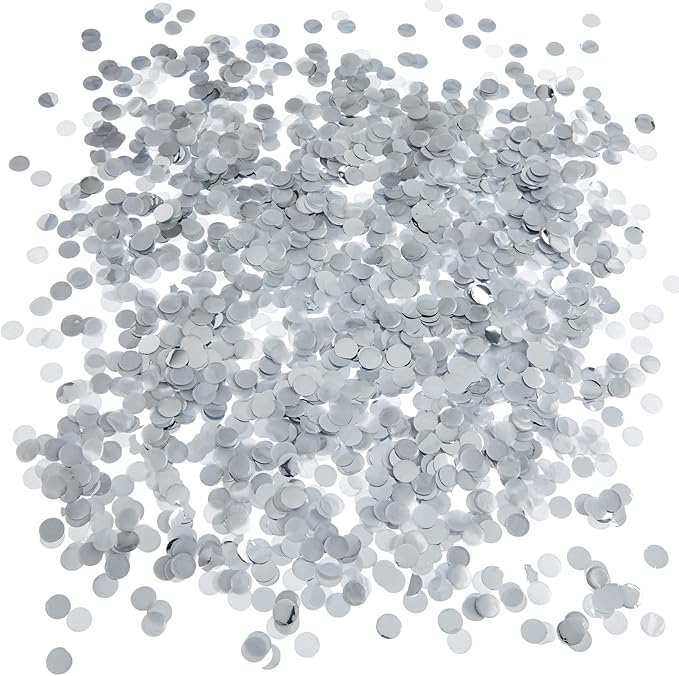 Sparkle and Bash Wedding Confetti Wands - 1.5 x 4.2 In, 20 Pack, Silver & White - Metallic Foil Dispenser for Send Off, Bridal Shower, Reception & Engagement Party