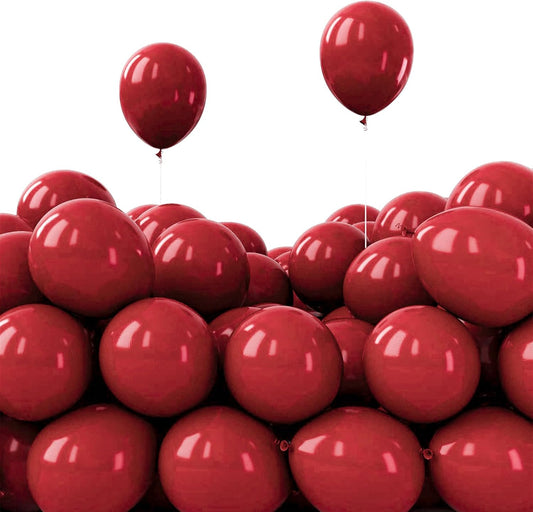 PartyWoo Burgundy Balloons 50pcs 5 Inch Small Mini Dark Red Maroon Latex Balloons for Graduation Wedding Thanksgiving Birthday Bachelorette Citizenship Strawberry Theme Party Decorations Red-Y62
