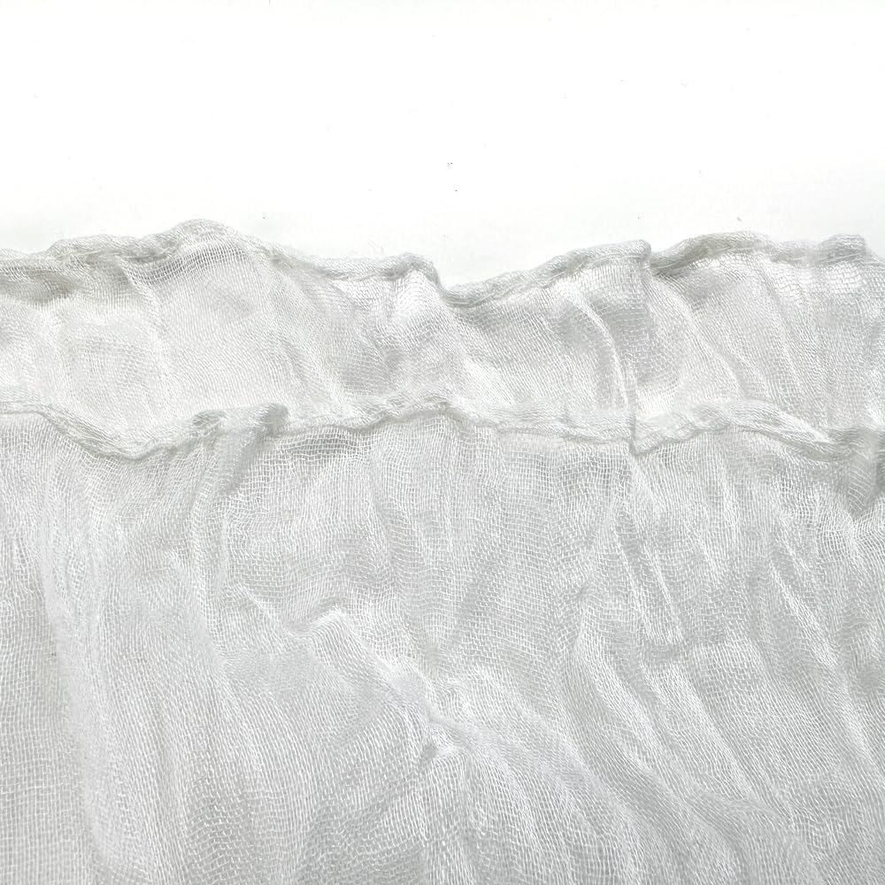 Booque Valley White Table Runner 3 Pack Cheesecloth 10ft Super Soft Boho Wrinkled Gauze Sheer Cloth for Baby Shower Baptism Birthday Party Wedding Christmas Centerpiece Table Decoration, 35x120 Inch