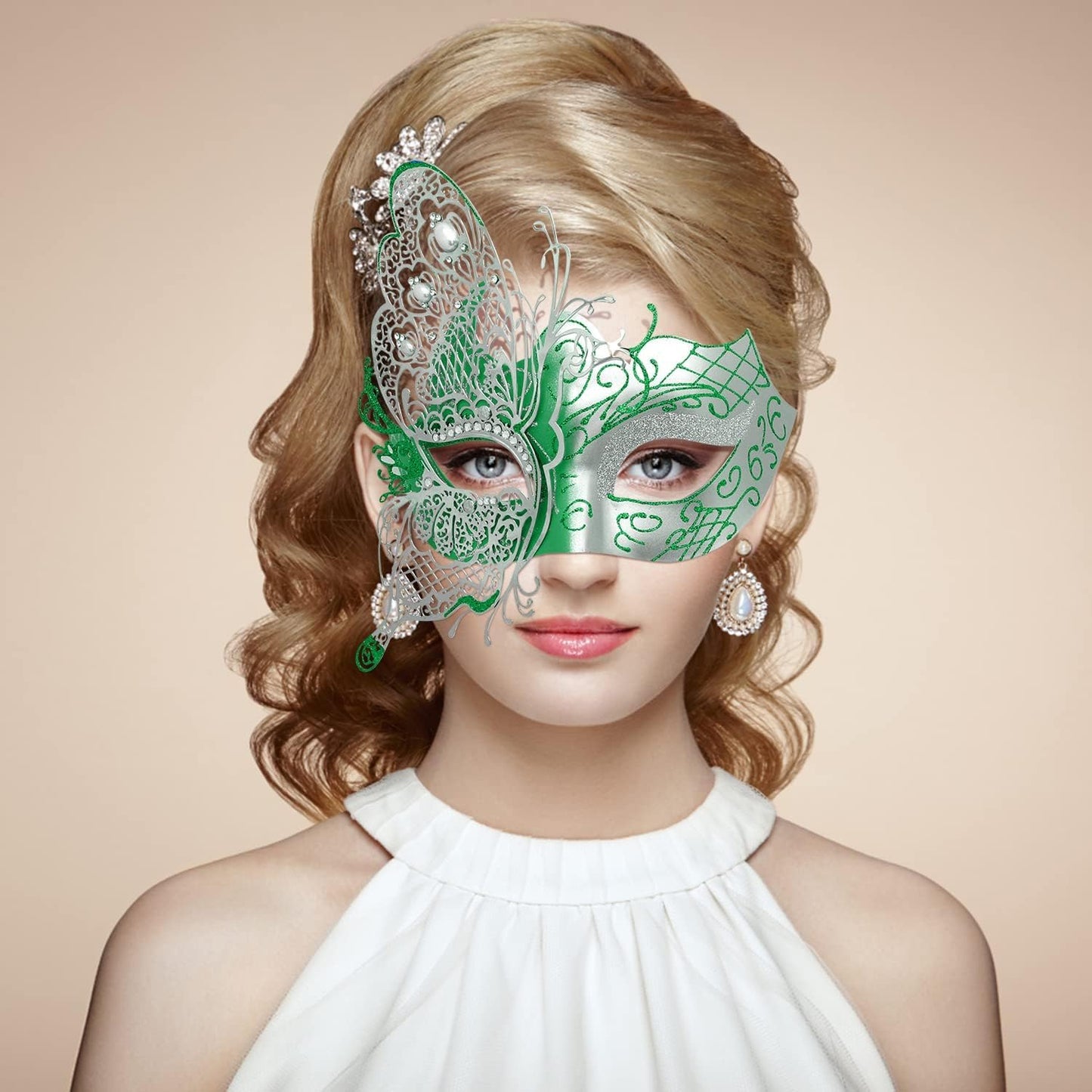 Mysterious Venetian Butterfly Lady Masquerade Halloween Party Mask Evening Prom Ball Mask Bar Costumes Accessory