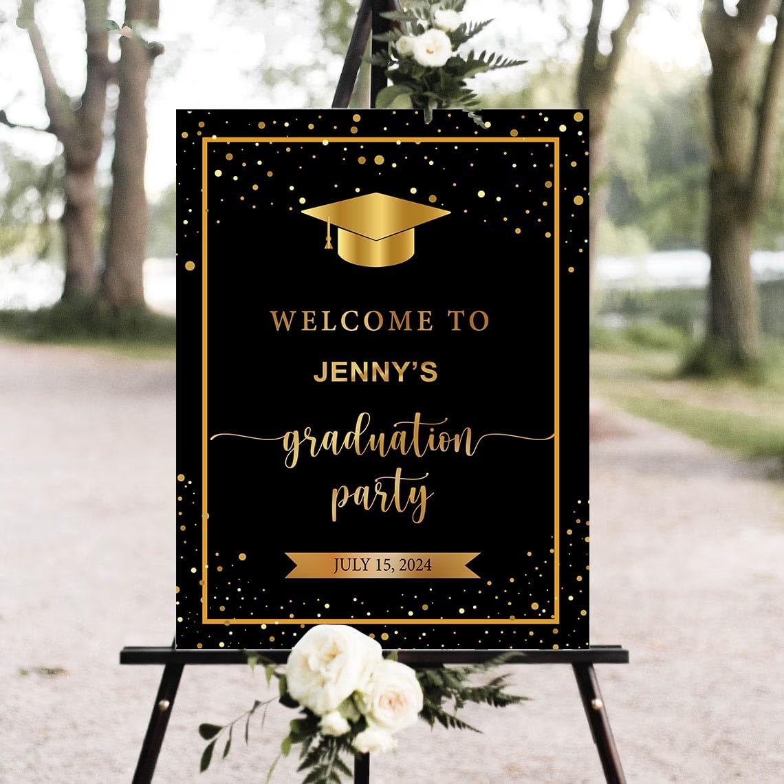 Personalized Graduation Party Welcome Sign, Graduation Party Decorations, Graduation Party Sign, Graduation Party Yard Sign, Graduation Party Decor #5, Version-05