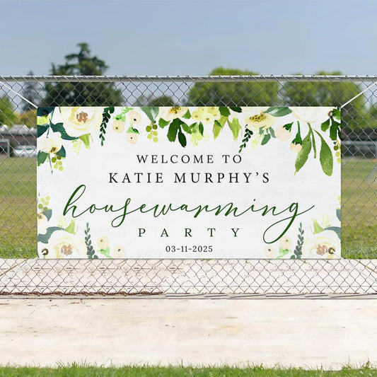 Personalized Housewarming Party Welcome Banner Decorations Double Sided Printing And Various Sizes #1
