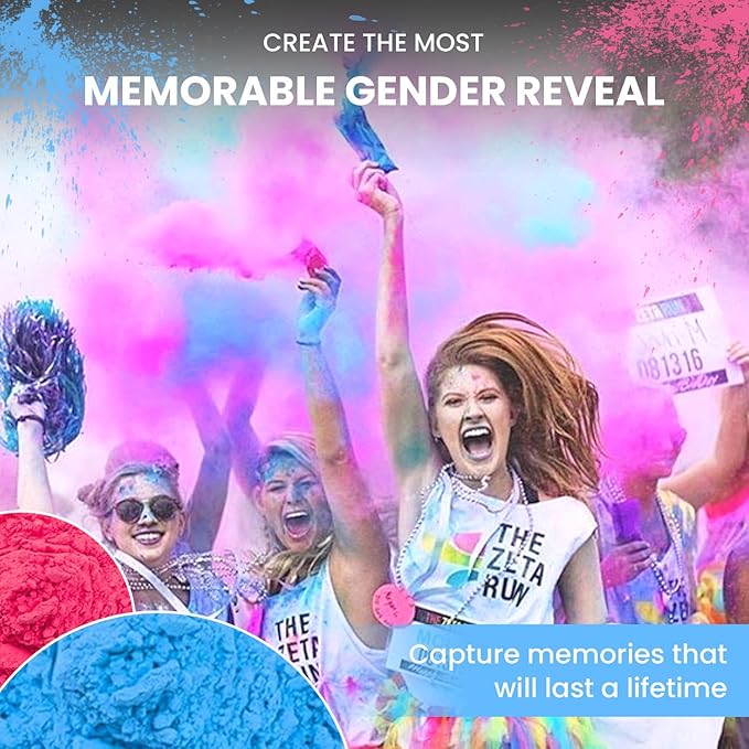 Gender Reveal Powder Pink 2 Pounds of Burnout Powder for Gender Reveal Party Ideas Burnout Gender Reveal Powder Smoke Colored Powder Kit for Car Motorcycle Burnout Photoshoot Festival (2blue)