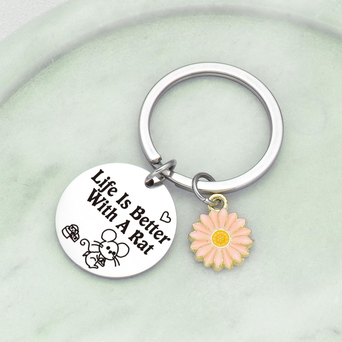 Rat Person Keychain Rat Jewelry Dad Gifts Grandson Keychain Birthday Jewelry For Girlfriend Gifts