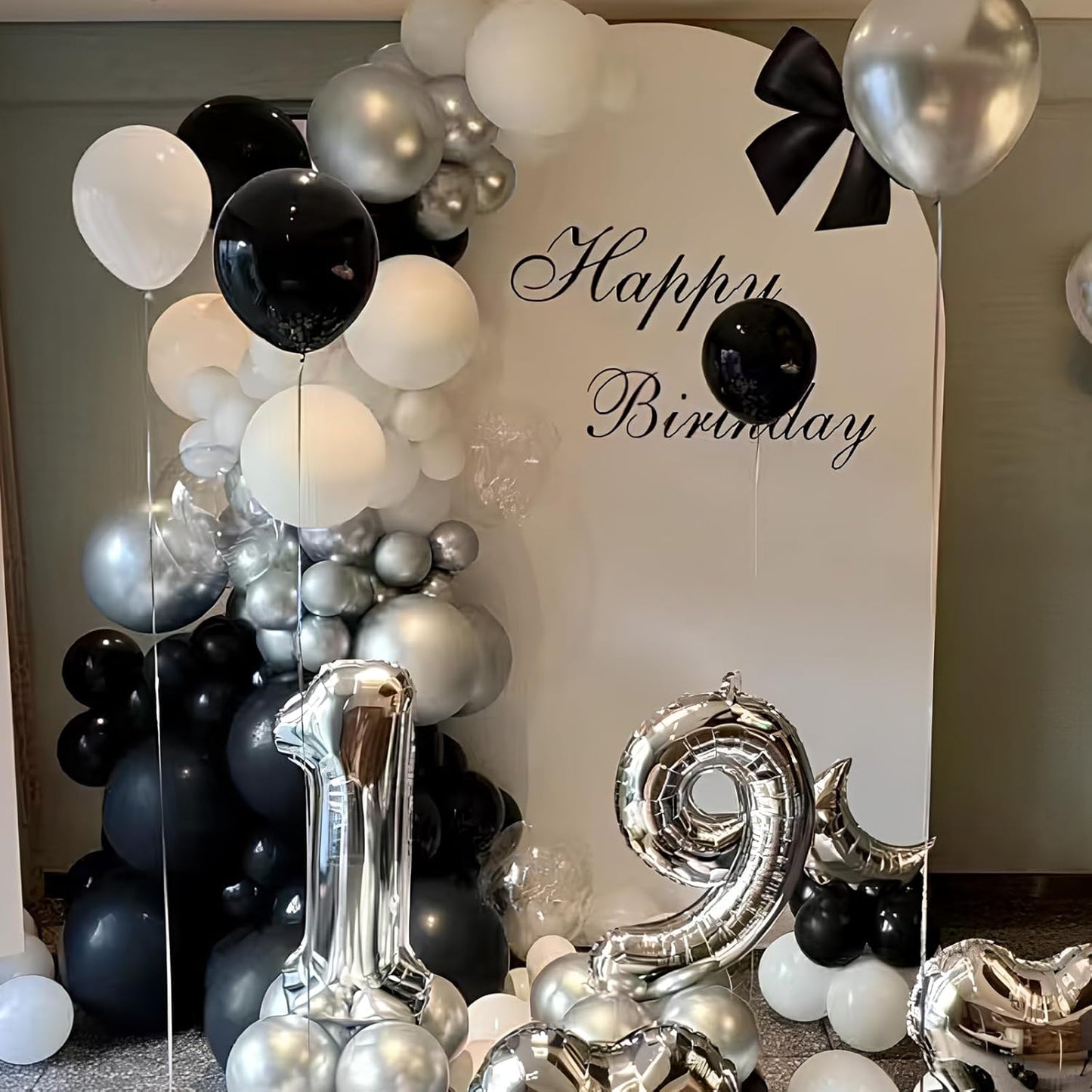Black Latex Balloons, 100pcs 12inches Round Helium Balloons for Black Themed Wedding Graduation Anniversary Birthday Party Backdrop Decorations
