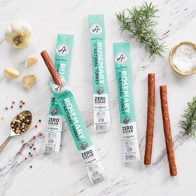 Country Archer Turkey Jerky Sticks - All Natural Turkey Sticks, Protein Snack, Jerky for People, Meat Snack, Gluten Free, Keto, Rosemary Flavor - 1 oz (Pack of 36)