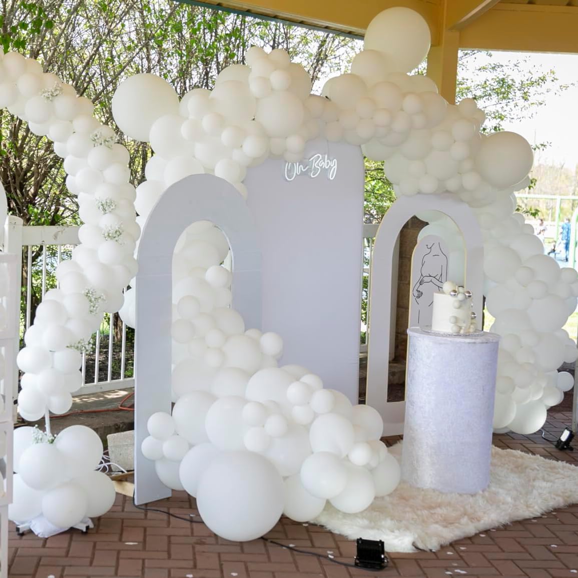White Balloons - 5 inch 120pcs Latex - Round White Birthday Balloon, Helium Balloons for Birthday Party, Wedding, Anniversary, Baby Shower Decorations