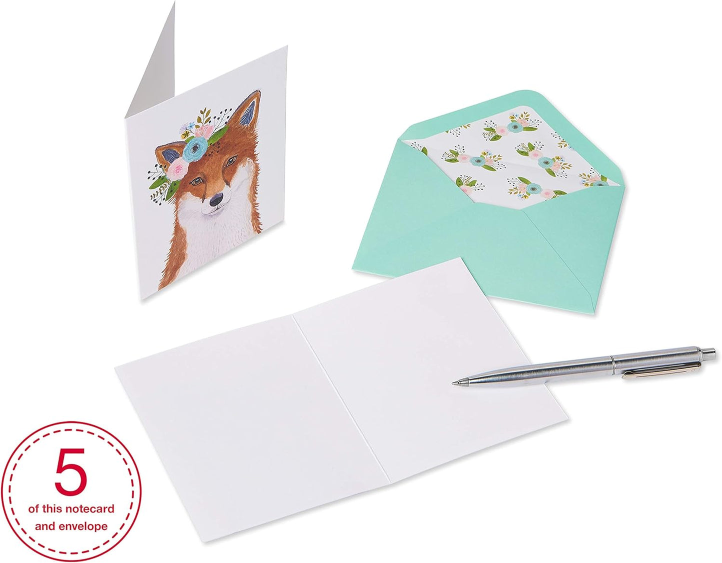 Papyrus Blank Cards with Envelopes, Woodland Animals (20-Count)