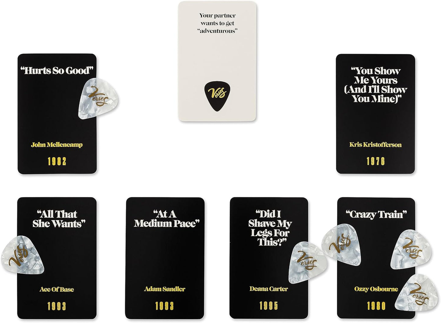 Hootenanny Games Verses Music Card Games for Adults & Teens | Match Top Songs with Petty Moments at Game Night & Parties | 3-6 Players, Ages 14+