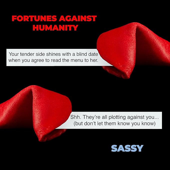Miss Fortunes, Funny Fortune Cookies, The Two-Pack Shakur, Written by Professional Comedy Writers! (Multi-pack of 2 Dozen Cookies) (Fortunes Against Humanity + Sassy Dozen) One Adult-Oriented, One Safe For All Ages