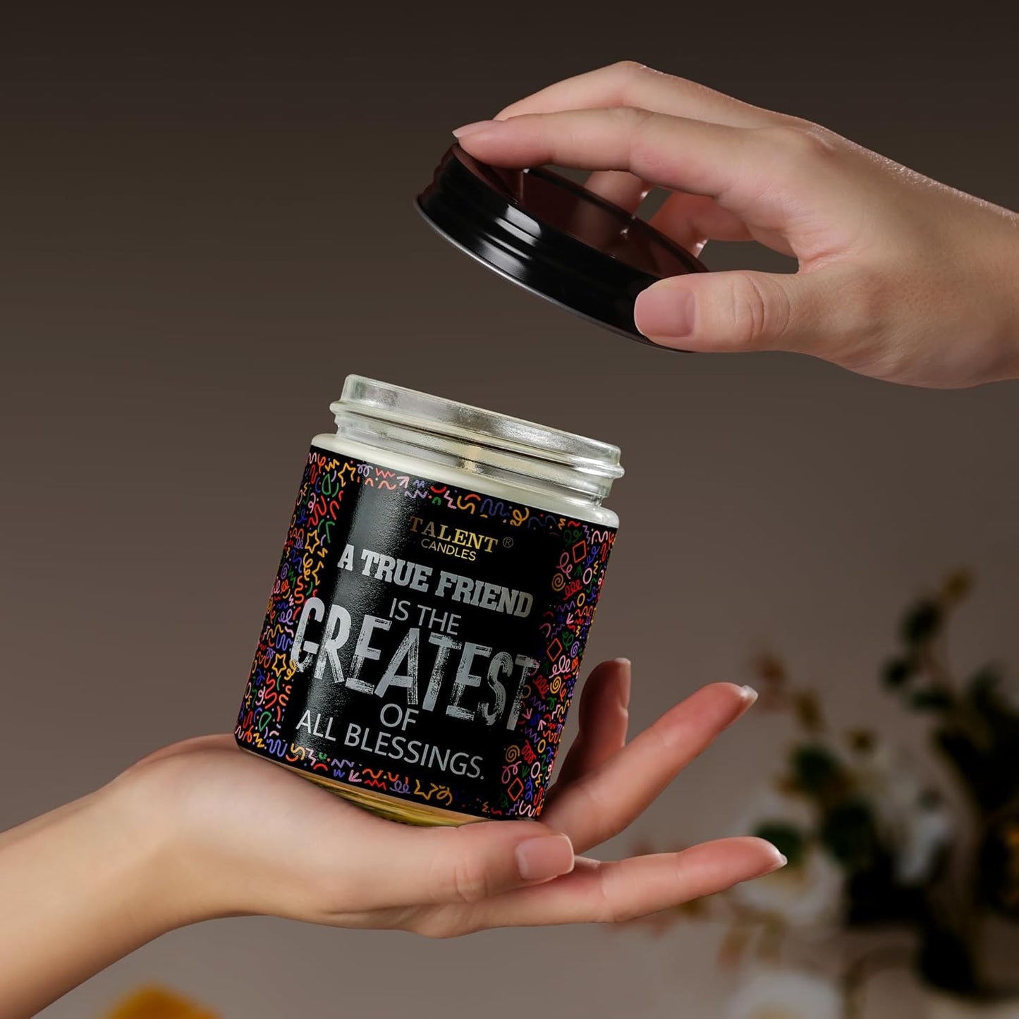 Best Friend Candle | Scented Candle Funny Birthday & Christmas Friendship Gifts | Sandalwood & Jasmine Scented Candles