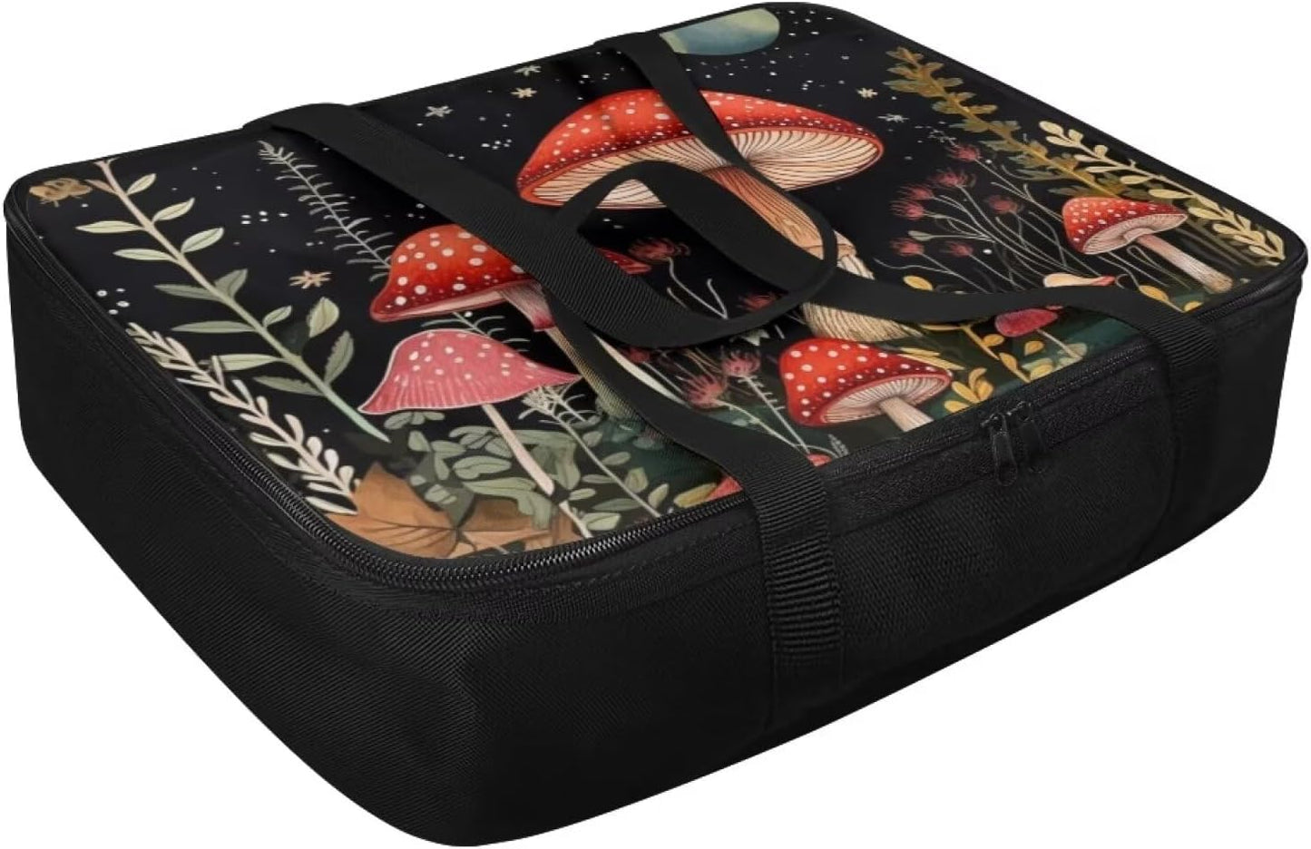 Mushroom Insulated Casserole Carriers for Hot or Cold Food Casserole Dish Carrying Case with Heat Resistant Lining Reusable Food Carrier Fits 11 x 15 or 9 x 13 Baking Dish