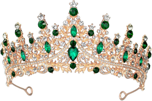 Tiaras and Crowns for Women Crystal Princess Tiaras Rhinestone Queen Crowns For Wedding Bridal Birthday Prom Pageant Party (Tiara 100)