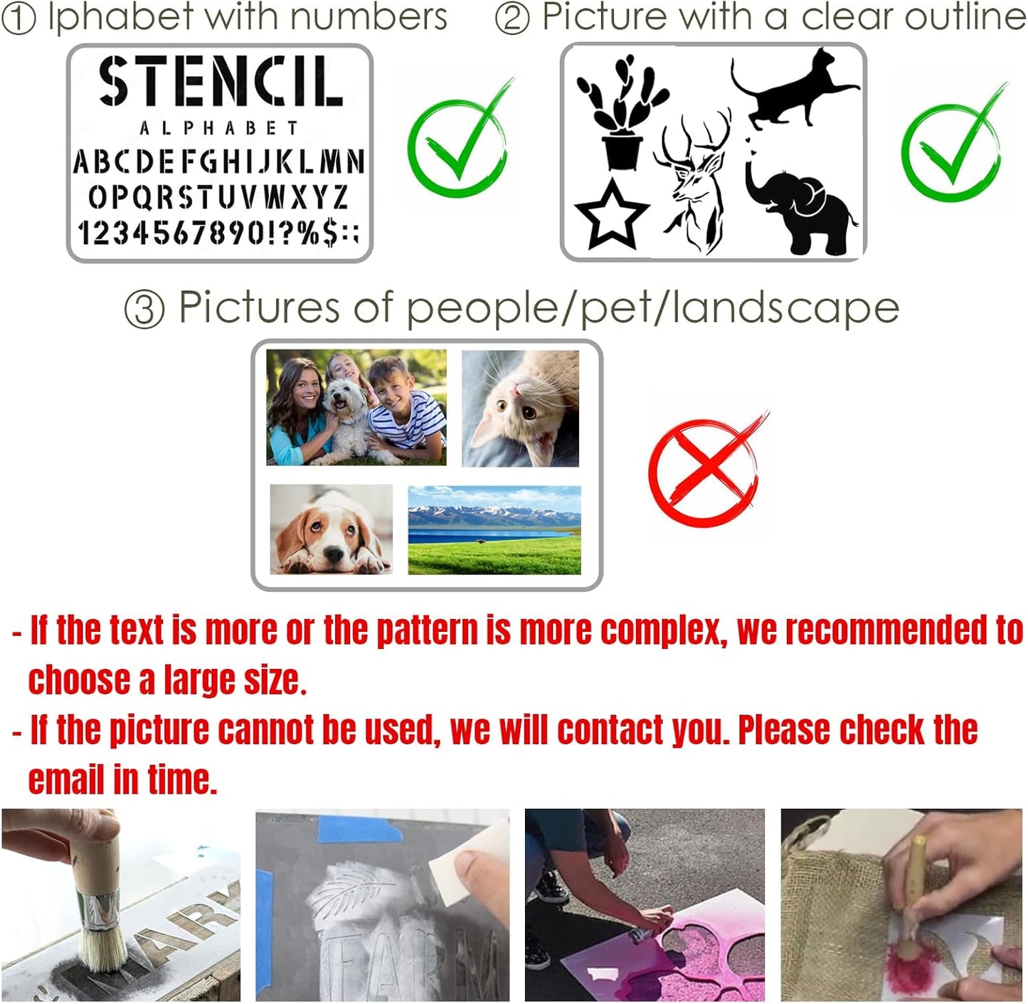 Custom Stencils for Spray Painting, Personalized with Logo/Text, Multi-Use Letter Stencils for Wood, Paper, Fabric, Ceramic, Plastic - A3 - Polyester Film - 11.7 x 16.5 inches