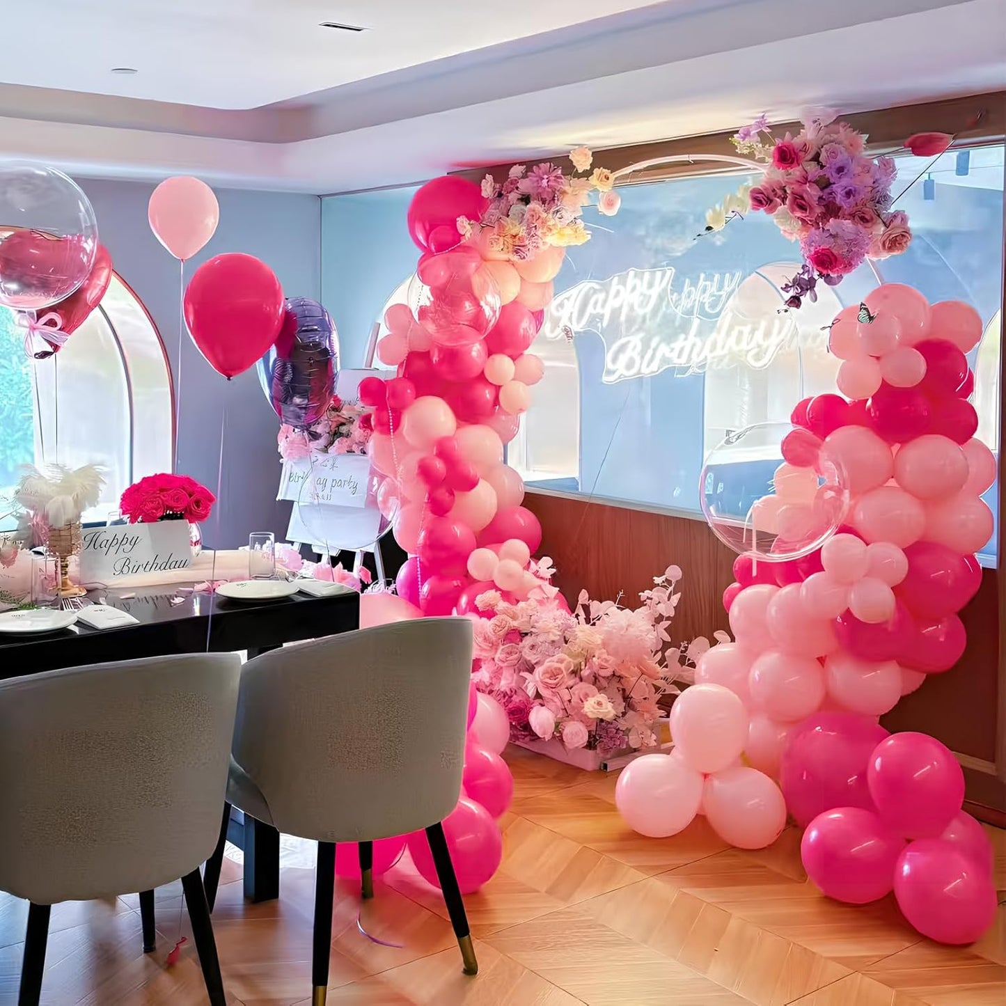 Multi-Pink Balloons Set,60pcs 12 inch multi-Pink Balloons Kit for Birthday,Baby Shower,Wedding,Valentine's Day,Graduation Party Decorations