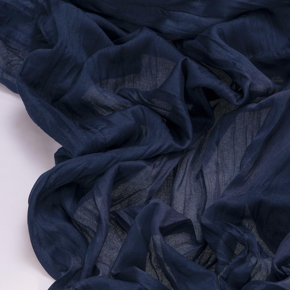 Socomi 10pcs Navy Blue Fall Thanksgiving Cheesecloth Table Runner Boho Rustic Gauze 120 inch 10FT Cheese Cloth Runner for Wedding Party Baby Shower Birthday Home Decor Holiday Decorations