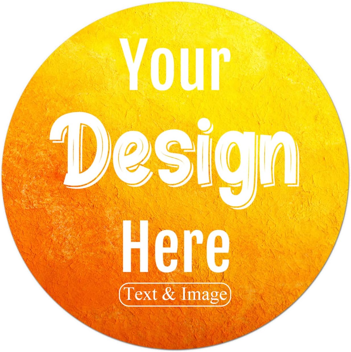 100-500 Custom Stickers Personalized Labels, Customized Stickers with Any Image Logo and Text. Custom Stickers for Business Logo Labels,etc. (Circle,1 Inch)