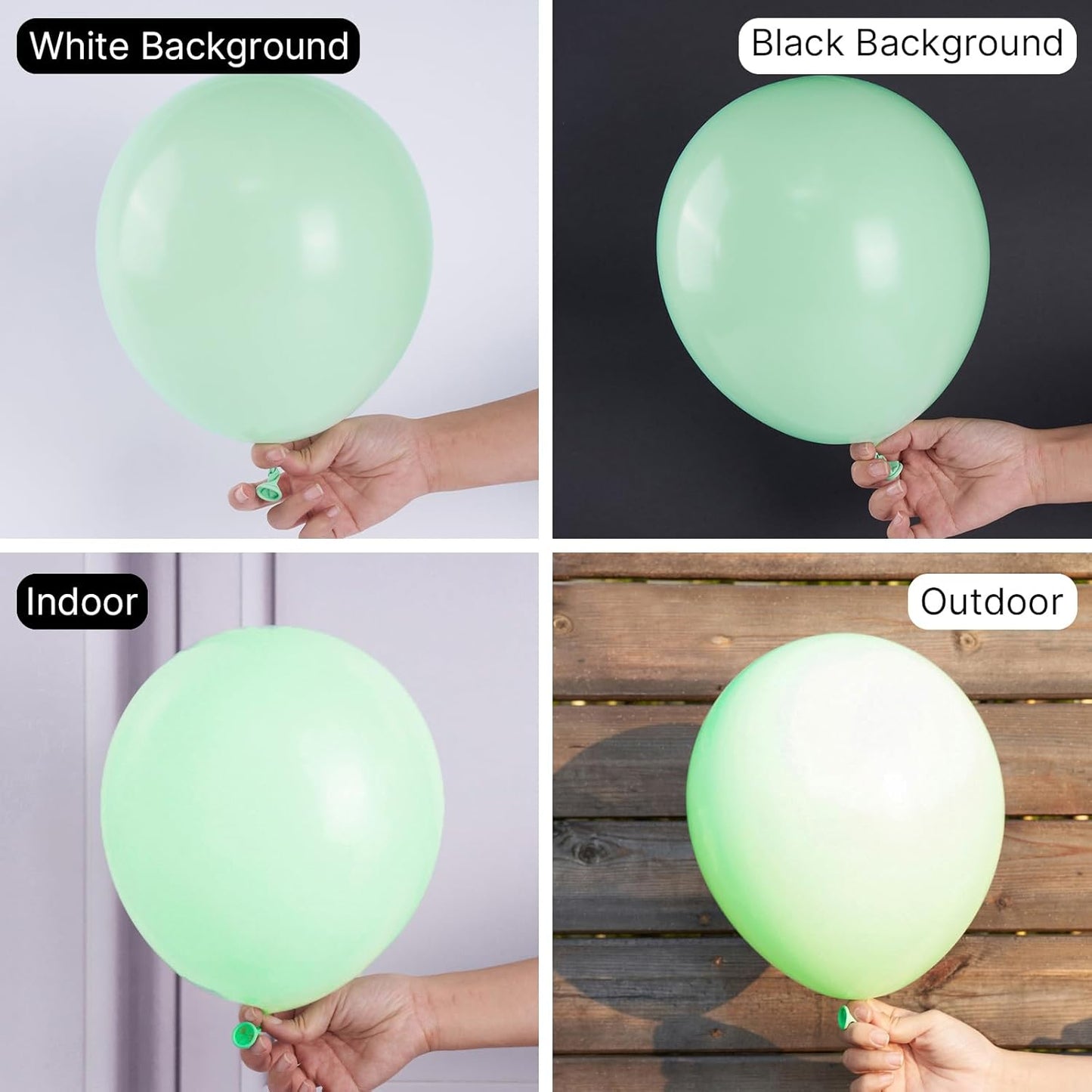 PartyWoo Mint Green Balloons 100 pcs Different Sizes Pack of 36 18 12 10 5 Inch Pastel Light Green Peppermint Balloon Arch Kit Garland for Graduation Baby Shower Birthday Party Decorations Green-Q06