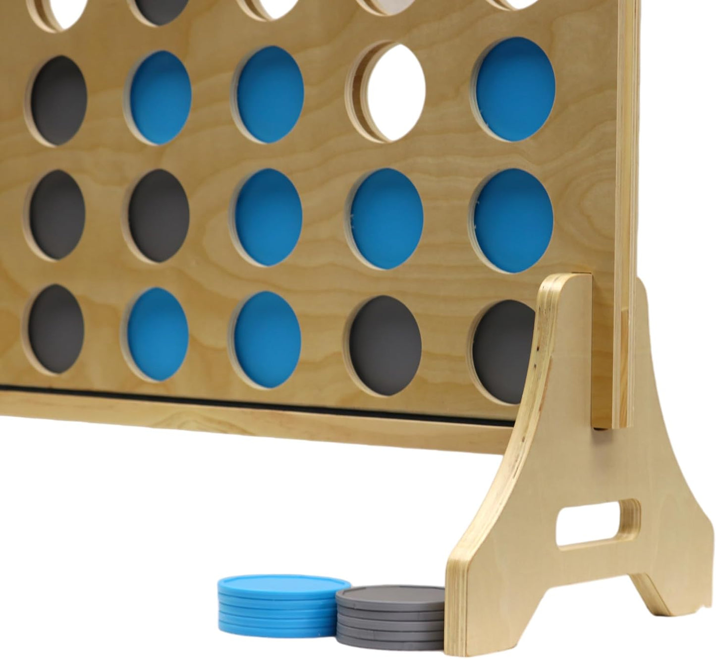 Tailgating Pros Premium Giant Four in a Row with Carrying Case - Jumbo Oversized Outdoor Yard Game - Connect Multiple Pucks in a Row to Win - Many Puck Colors Available!