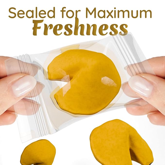 Snackathon Fortune Cookies, Individually Wrapped, Bulk Pack, Premium USA Made (200 Count, Vanilla)