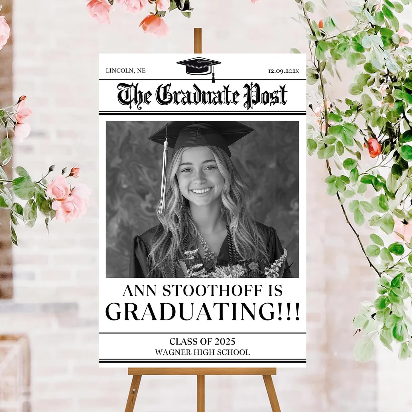Graduation Welcome Sign, Senior College Graduation party welcome sign, Simply Graduation Party Sign, Graduation Party, Personalized Welcome To Name Graduation Party Class of Year Sign