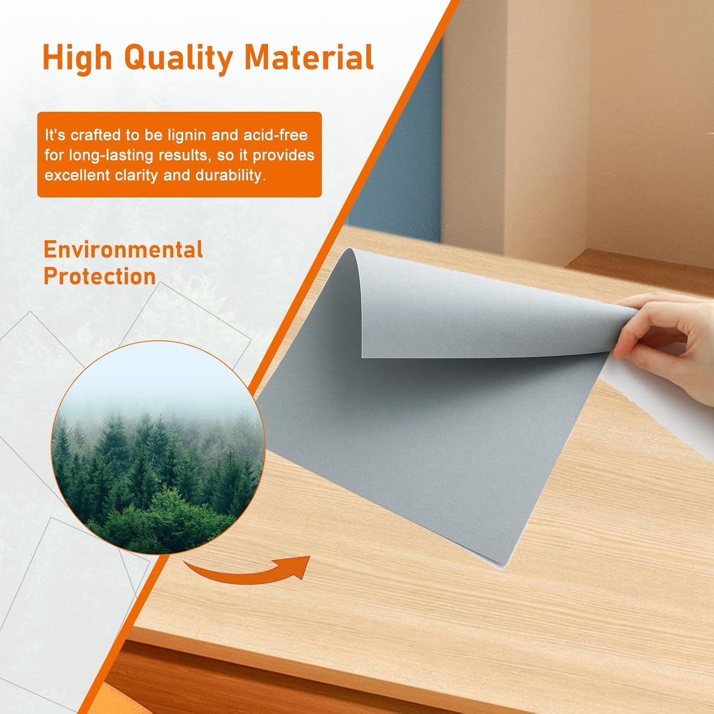 32 Sheets Grey Cardstock 8.5 x 11 Printer Paper, 80lb Thick Silver Card Stock for Cards Making, Invitations, Certificates, Anniversary Cards, Office Printing