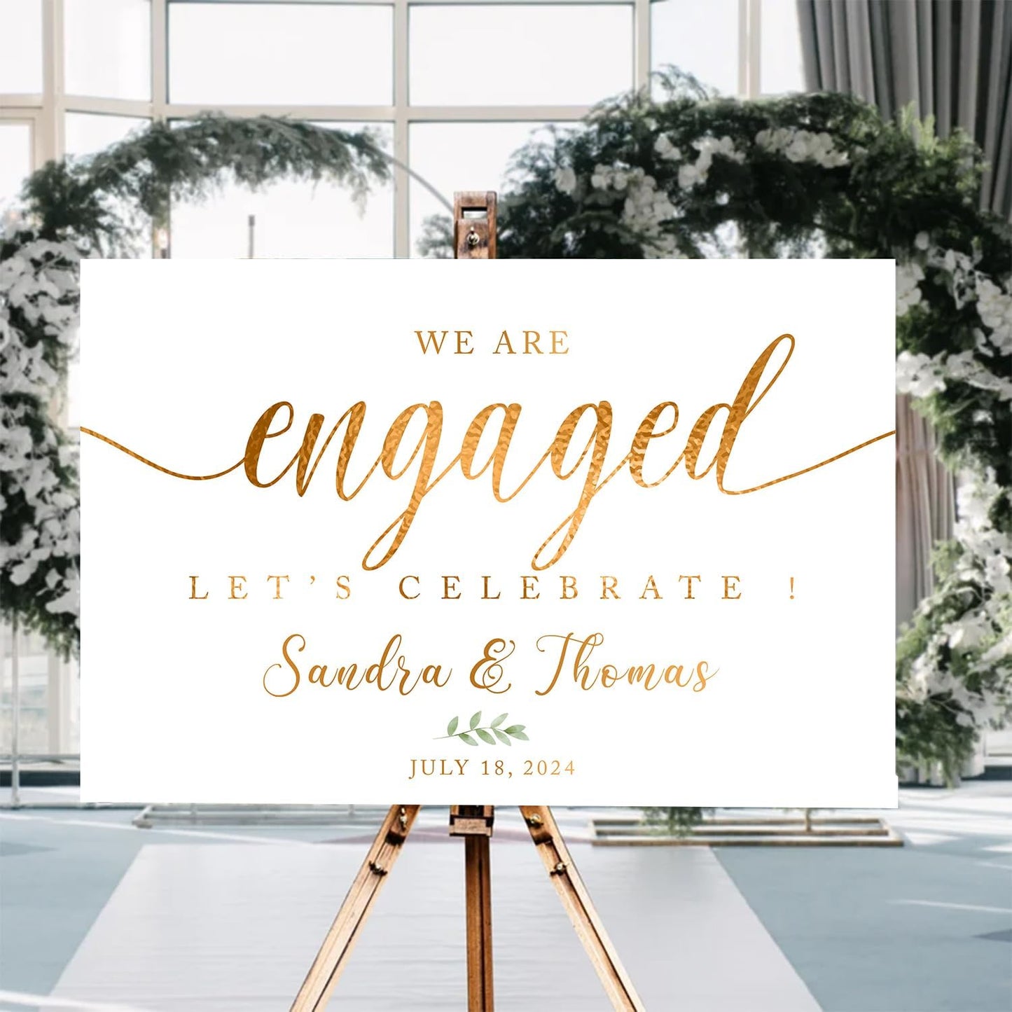 Engagement Party Sign, Engagement Welcome Sign, We Are Engaged Sign, Engagement Sign With Stand, Engagement Party Decorations, Engagement Welcome Signs For Ceremony