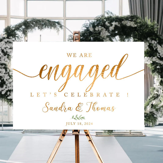 Engagement Party Sign, Engagement Welcome Sign, We Are Engaged Sign, Engagement Sign With Stand, Engagement Party Decorations, Engagement Welcome Signs For Ceremony