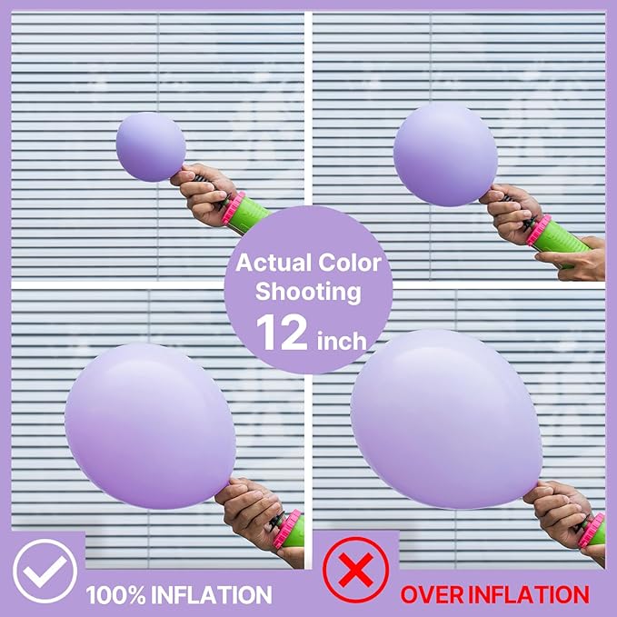 PartyWoo Lavender Balloons 85pcs Different Sizes Pack of 18 12 10 5 Inch Light Pastel Purple Lilac Balloon Arch Kit for Baby Shower Bachelorette Fairy Birthday Princess Party Decorations Purple-Q10