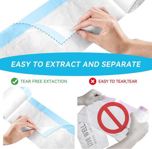 3 Gallon Trash Bags, 120 Count White Alphabet Printed Small Drawstring Garbage Bags Unscented for Toilet Home Office and Bedroom