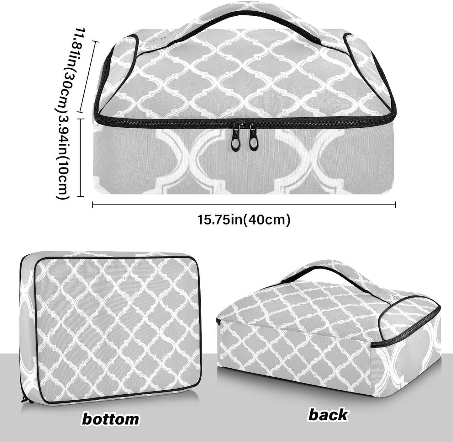 Casserole Carriers for Hot or Cold Food Reusable Casserole Dish Carrier Insulated Thermal Large Capacity Durable Perfect for Party Camping Family Gatherings Yellow Fish