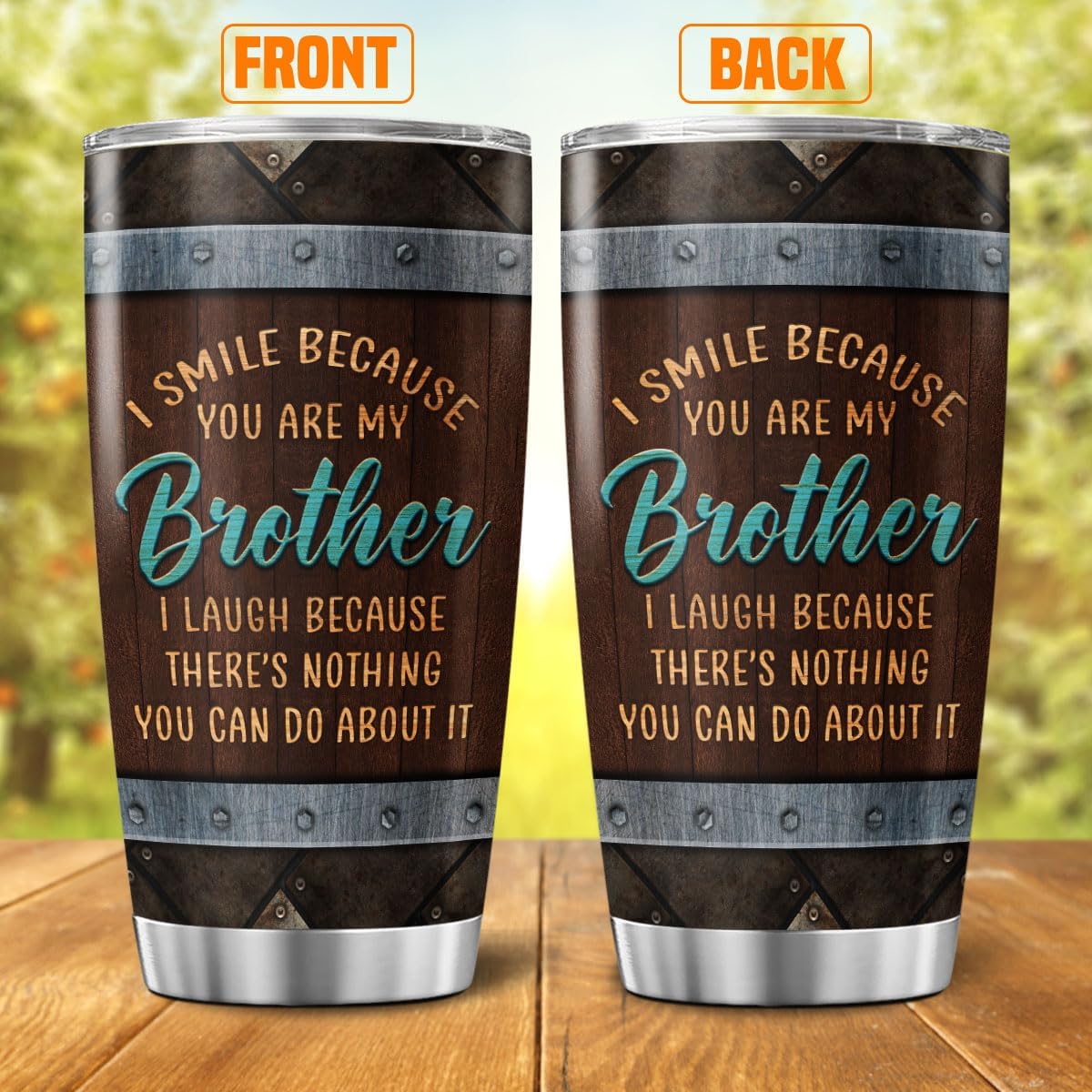 Funny Brother Gift Tumbler, 20oz Stainless Steel Cup with Humorous Quote, Double Wall Insulated Travel Mug for Siblings Birthday Christmas, Practical Present from Sister or Brother
