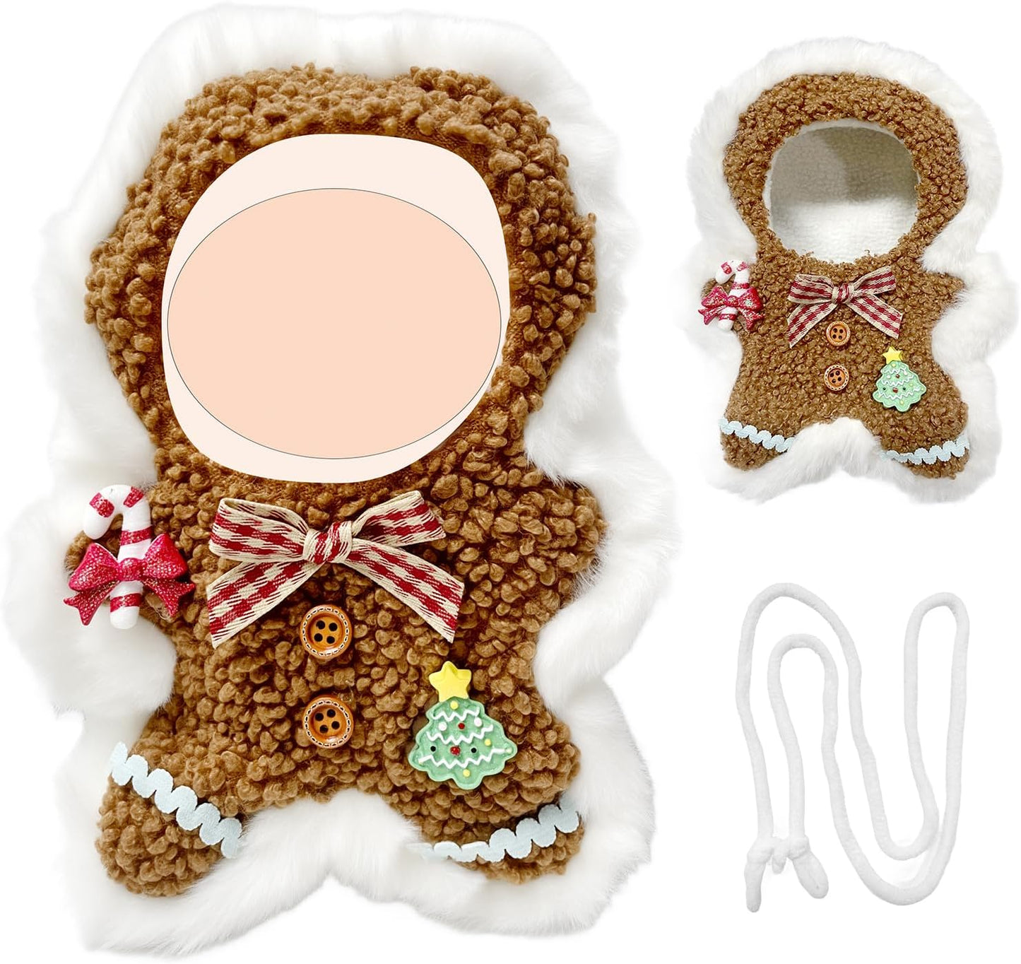 17cm/15cm Doll Clothes,Christmas Bag Outfit Set,Christmas Bag Accessories,Stylish Clothes Set Dress Up (No Doll) (Brown+White)