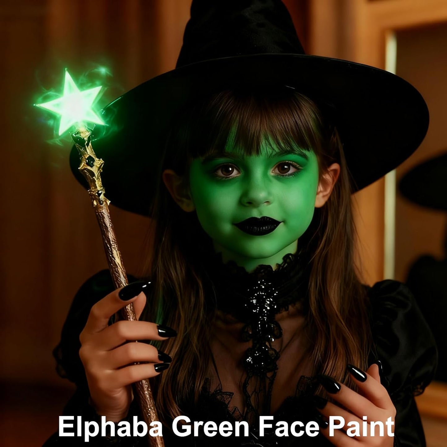 MEICOLY 3PCS Black White and Green Face Body Paint Stick,Face Paint Stick for Halloween SFX Cosplay Clown Skeleton Witch Makeup,Elphaba Face Paint,Waterproof Eye Black Baseball Softball Football