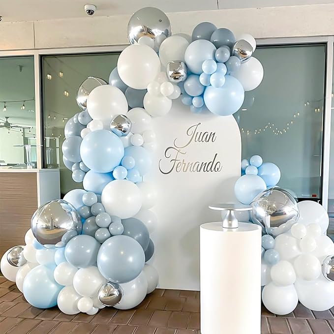 RUBFAC 120pcs Balloons for Birthday Baby Shower Graduation Anniversary Wedding Party Supplies Garland Arch Decoration,12 Inches,White